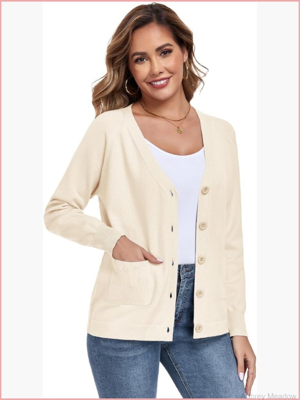 Oversized Cardigan Sweater with Pockets Button Down Long Sleeve
